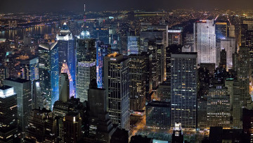 Картинка города нью-йорк+ сша дома город ночь