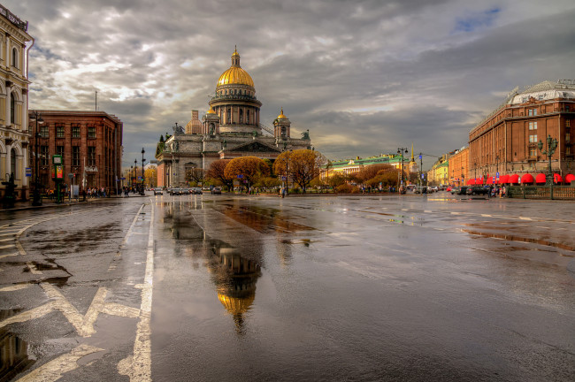 Обои картинки фото города, санкт-петербург,  петергоф , россия, после, дождя