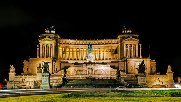 Картинка rome +italy +altare+della+patria города рим +ватикан+ италия дворец огни ночь