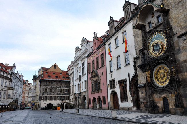 Обои картинки фото города, прага , Чехия, the, prague, astronomical, clock