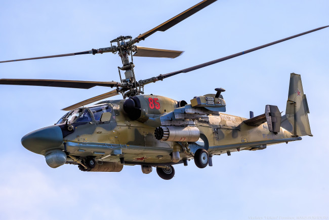 Обои картинки фото ka-52, авиация, вертолёты, ввс, россия
