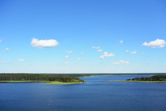 Картинка селигер природа реки озера озеро россия небо облака