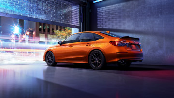 Картинка автомобили honda седан 2022 civic si хонда гараж оранжевый