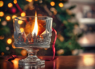 Картинка праздничные новогодние+свечи свеча огонек подсвечник