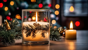 Картинка праздничные новогодние+свечи свеча огонек подсвечник