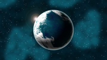 Картинка космос арт планета сияния