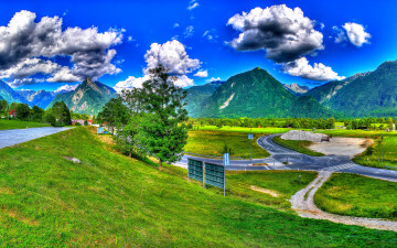 Картинка словения bovec природа дороги долина горы