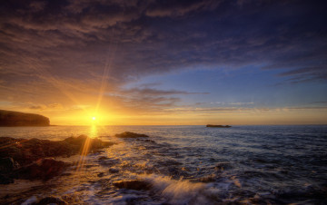 Картинка природа восходы закаты солнце море вечер