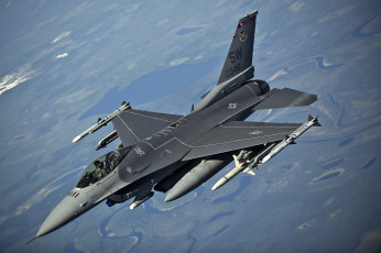 Картинка f-16 +fighting+falcon авиация боевые+самолёты четвёртого многоцелевой истребитель американский полет поколения