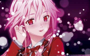Картинка аниме guilty+crown улыбка форма бант рука yuzuriha inori девушка заколка
