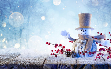 Картинка праздничные снеговики элементы дизайн фон рождество