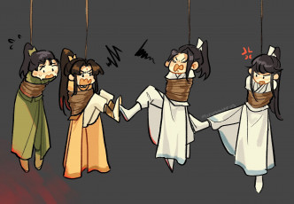 Картинка аниме mo+dao+zu+shi дети ссора веревки