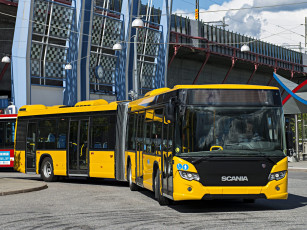 Картинка автомобили автобусы желтый lfa citywide scania