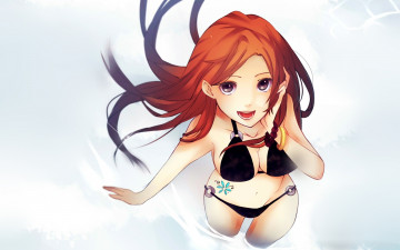 Картинка аниме bleach девушка рыжая
