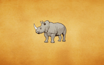 обоя носорог, рисованные, животные,  носороги, rhino