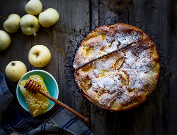 Обои картинки фото еда, пироги, яблоки, яблочный, пирог