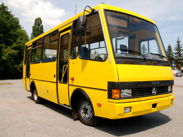 Обои картинки фото автомобили, автобусы, желтый, prol, sok, a079-32, baz