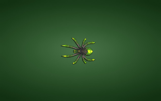 Обои картинки фото паук, рисованные, минимализм, spider, зеленый