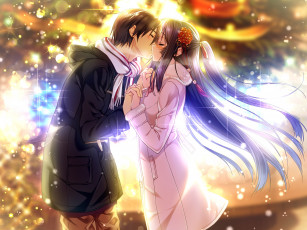Картинка аниме unknown +другое романтика девушка парень арт поцелуй пара piromizu takayashiro sayuki amakano