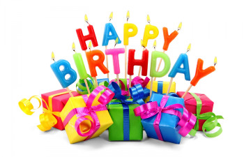 Картинка праздничные день+рождения happy birthday буквы свечи подарок день рождения
