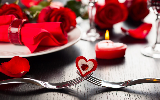Обои картинки фото праздничные, день святого валентина,  сердечки,  любовь, сервировка, romantic, романтика, сердце, розы, roses, heart, valentine's, day