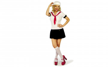 Картинка девушки -unsort+ блондинки +светловолосые блондинка гольфы юбка форма улыбка костюм
