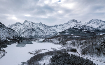 Картинка природа горы снег зима
