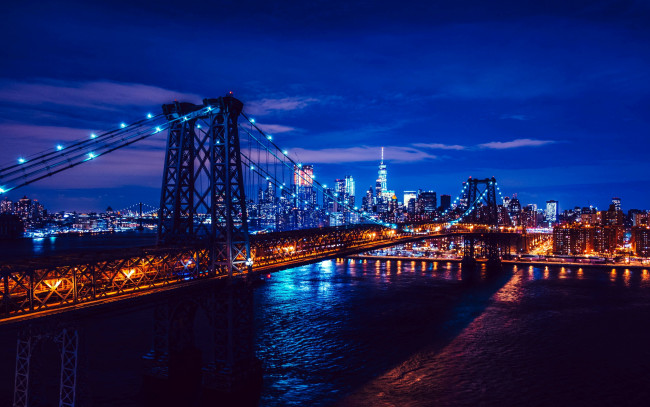Обои картинки фото города, нью-йорк , сша, мост