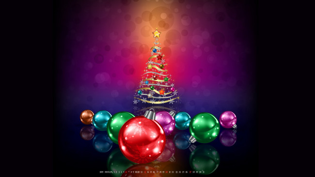 Обои картинки фото календари, праздники,  салюты, шар, игрушка, елка, фон