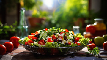 Картинка еда салаты +закуски овощной салат зелень помидоры