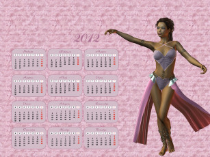 Картинка календари 3д графика девушка