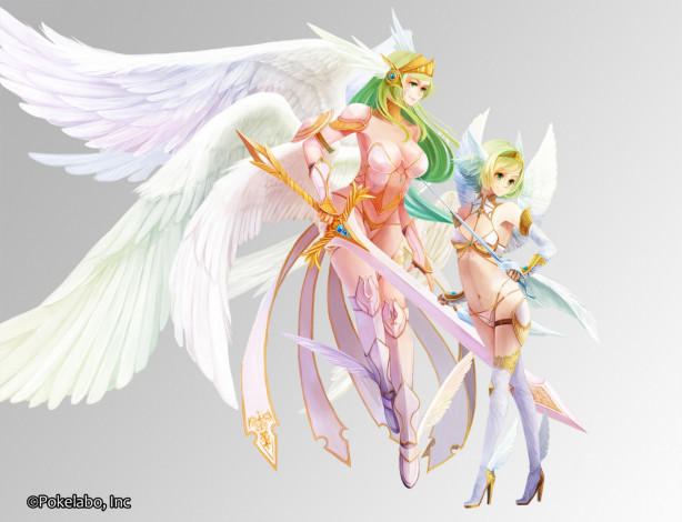 Обои картинки фото аниме, angels, demons, ангелы, меч