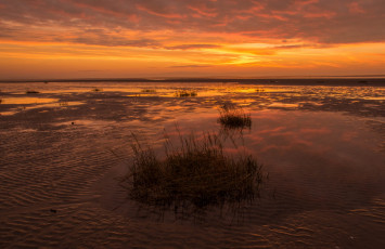 Картинка природа восходы закаты песок вода