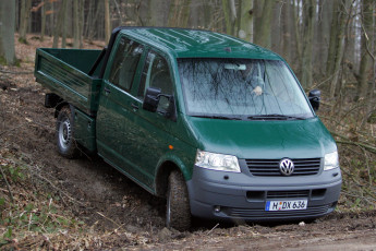 обоя volkswagen t5 transporter double cab pickup 2003, автомобили, volkswagen, double, transporter, t5, 2003, pickup, cab