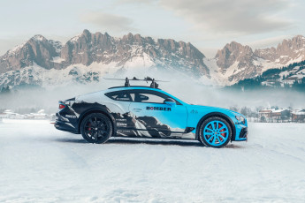 Картинка bentley+continental+gt +ice+race+2020 автомобили bentley купе специальное издание гоночный бентли пейзаж зима