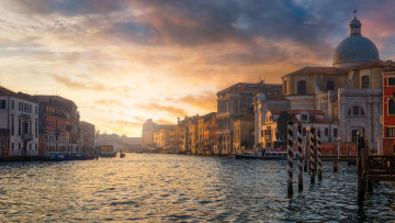 обоя города, венеция , италия, дома, улица, красота, вода, венеция