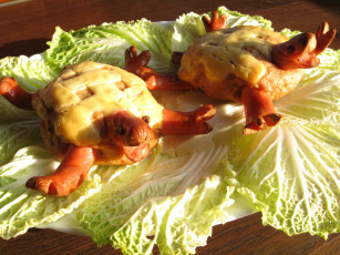 Картинка еда бутерброды гамбургеры канапе листья салата сосиски сыр