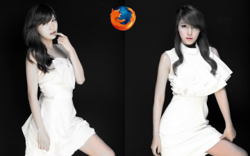 Картинка компьютеры mozilla firefox лиса логотип девушка азиатка