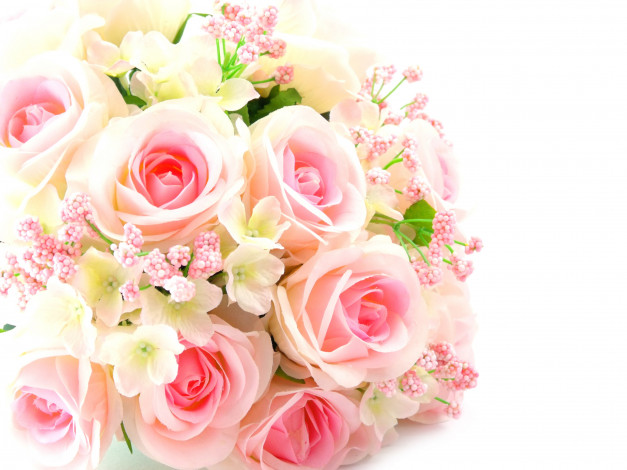 Обои картинки фото разное, ремесла,  поделки,  рукоделие, flowers, roses, pink, цветы, розы, букет, bouquet
