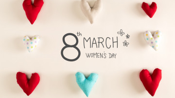 обоя праздничные, международный женский день - 8 марта, women's, day, gift, 8, марта, happy, romantic, heart, сердечки