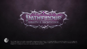 обоя видео игры, pathfinder,  wrath of the righteous, надпись, название