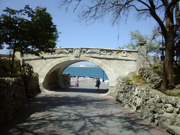 Обои картинки фото города, - мосты, севастополь, мост, дорога, море