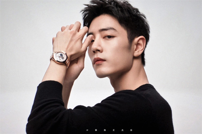 Обои картинки фото мужчины, xiao zhan, актер, свитер, часы