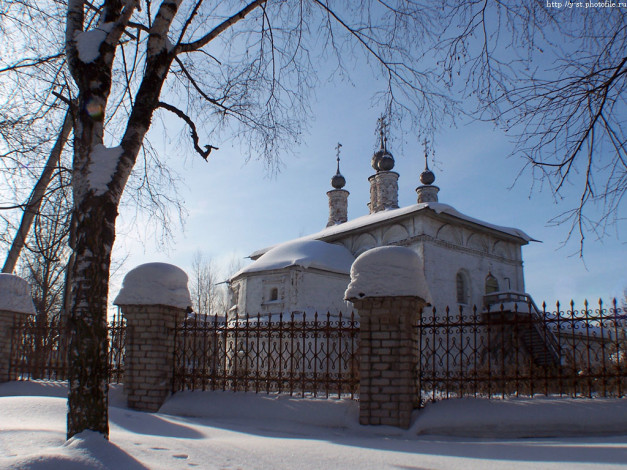 Обои картинки фото галич, зима, преображенская, церковь, города, православные, церкви, монастыри