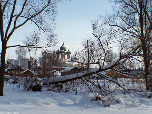 Обои картинки фото нерехта, зима, городские, улицы, города, православные, церкви, монастыри