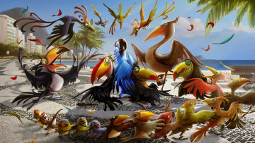 Картинка rio мультфильмы птицы