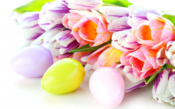 Картинка праздничные пасха тюльпаны яйца