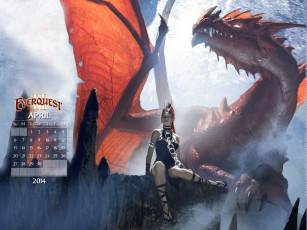 обоя календари, видеоигры, воин, дракон