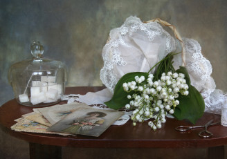 Картинка цветы ландыши сахар винтаж букет
