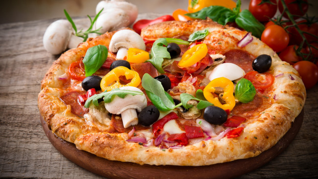 Обои картинки фото еда, пицца, итальянская